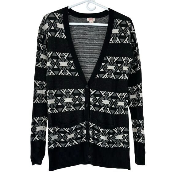 Vintage Mossimo cardigan tunic sweater knit western southwest Y2K Aztec boho S - Picture 1 of 12
